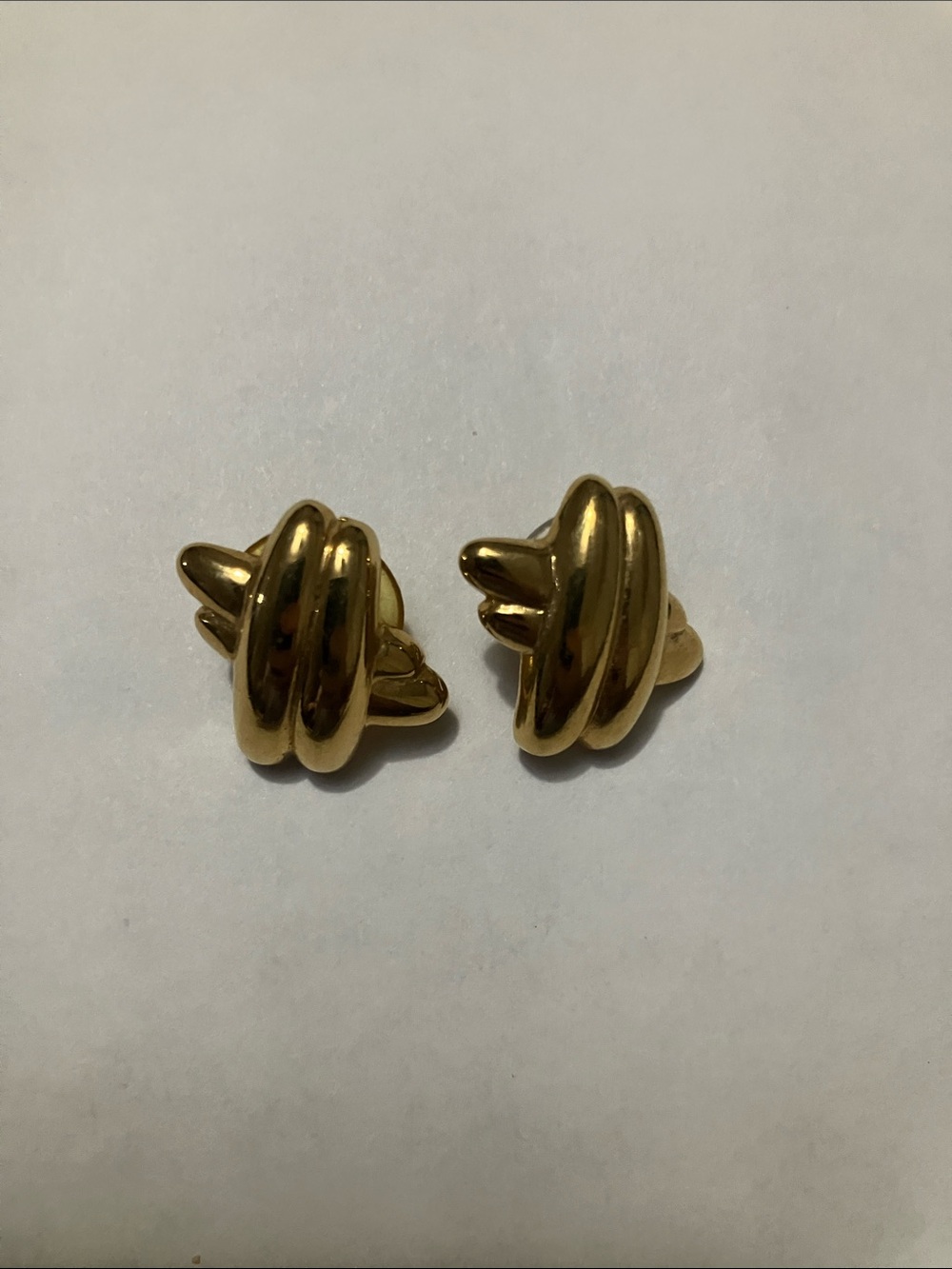 Gold-Tone Spiral Knot Clip-On Earrings